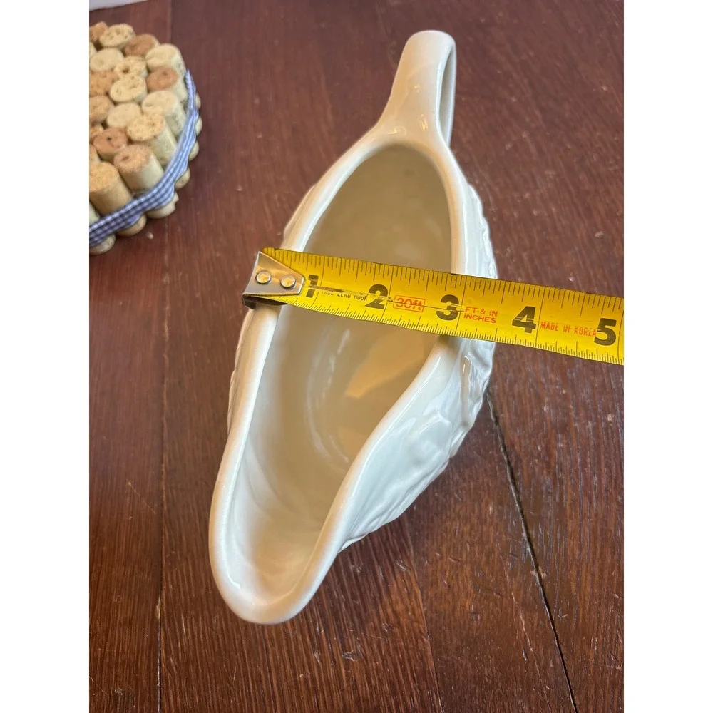 Celebrate Fall Together Kohl's Cream Ceramic Oak Leaf Gravy Boat 63HVTHAB4